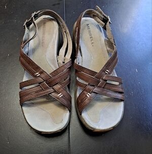 Merrell Women's Sundial Braid Brown Sandals    Size 6.5
